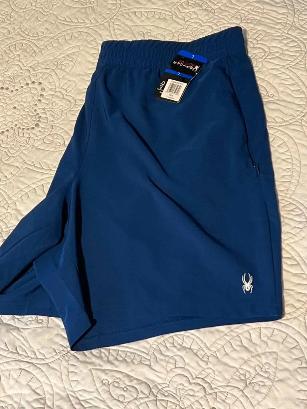NWT Spyder Active Performance Shorts Blue Men's L